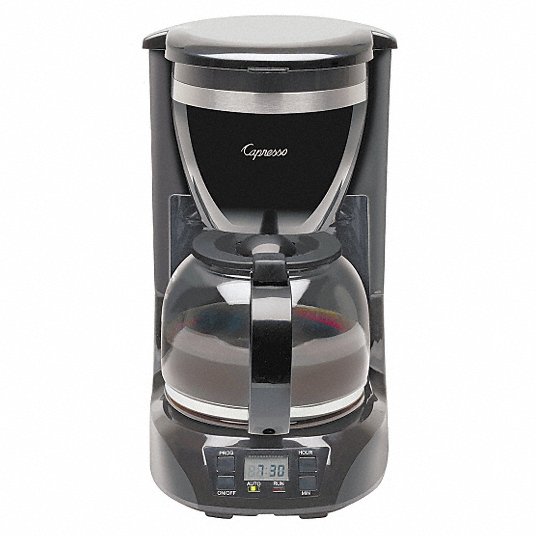 Coffee Maker: Single, 12 Cup, 12°C Brewing Capacity, 120V, 60 Hz, 900W, Plastic/Glass