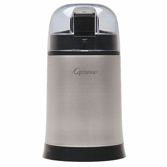 Coffee and Spice Grinder: Single, 0.22 lb, Silver, Plastic
