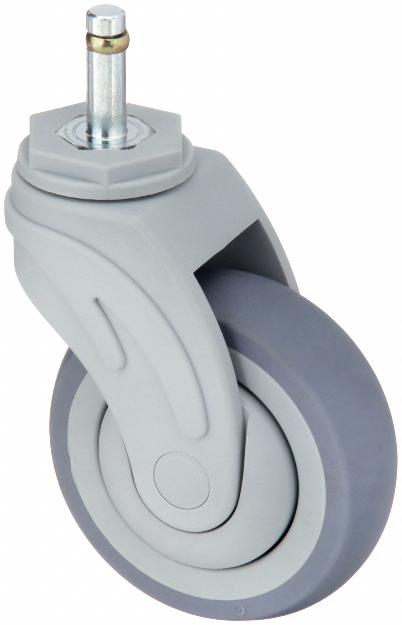 MAINTENANCE-FREE HIGH-PERFORMANCE FRICTION-RING STEM CASTER, 4 IN WHEEL DIA, 190 LB