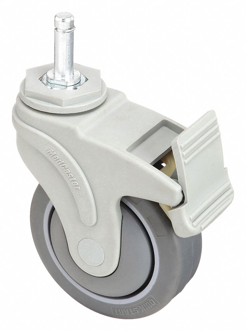 MAINTENANCE-FREE HIGH-PERFORMANCE FRICTION-RING STEM CASTER, 5 IN WHEEL DIA, 220 LB