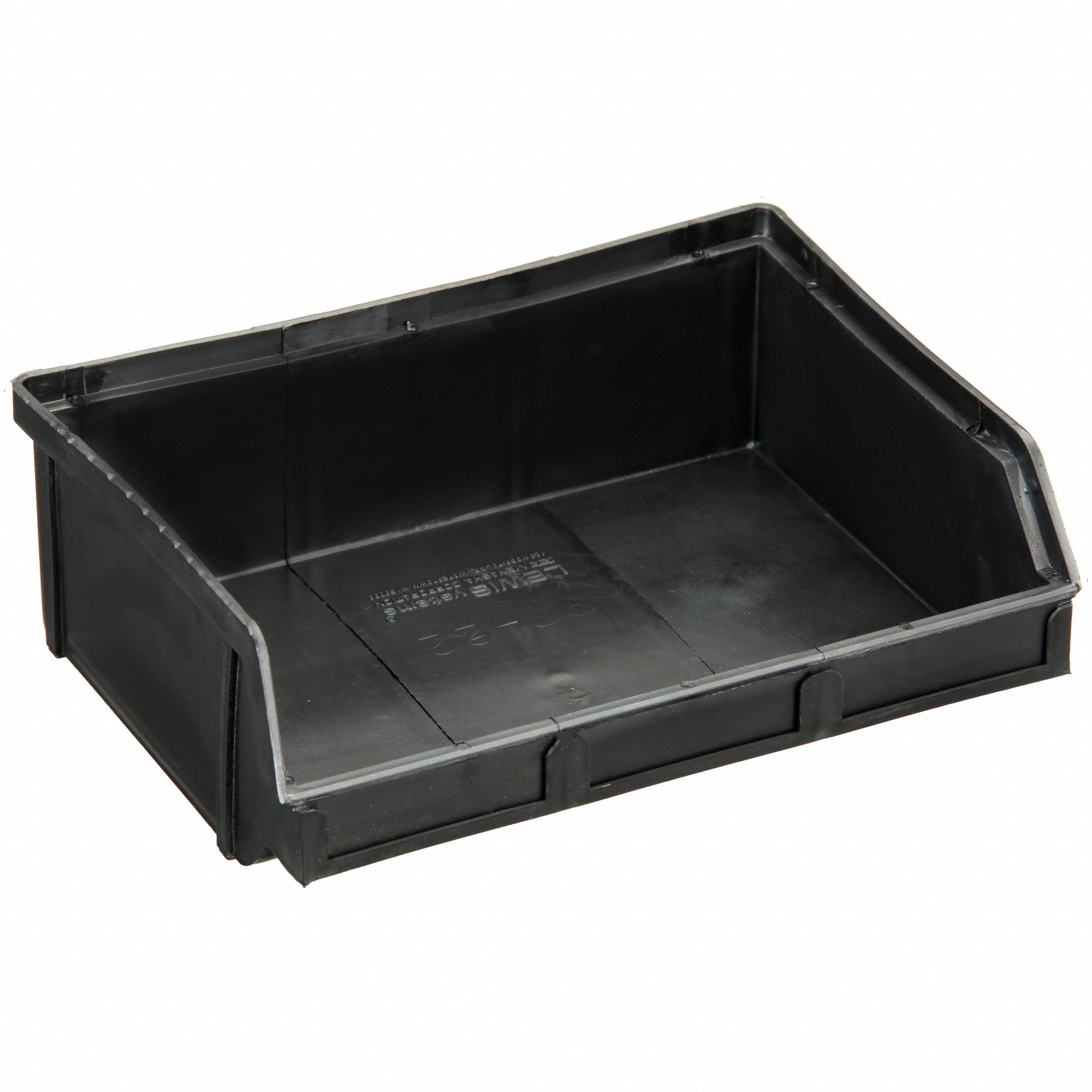 CONDUCTIVE STACK AND HANG BIN, 8¾ IN X 6⅞ IN X 2⅞ IN, BLACK, LABEL HOLDERS