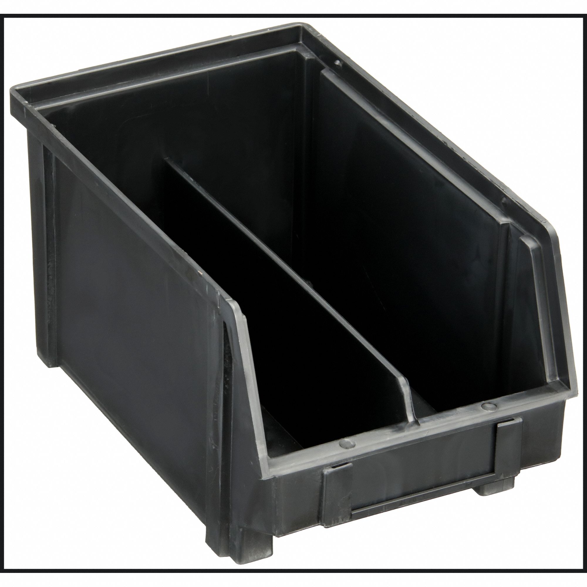 LEWISBINS, 5 3/4 in x 9 1/2 in x 5 in, Black, ESD Conductive Stack and Hang Bin 19YY09PB30