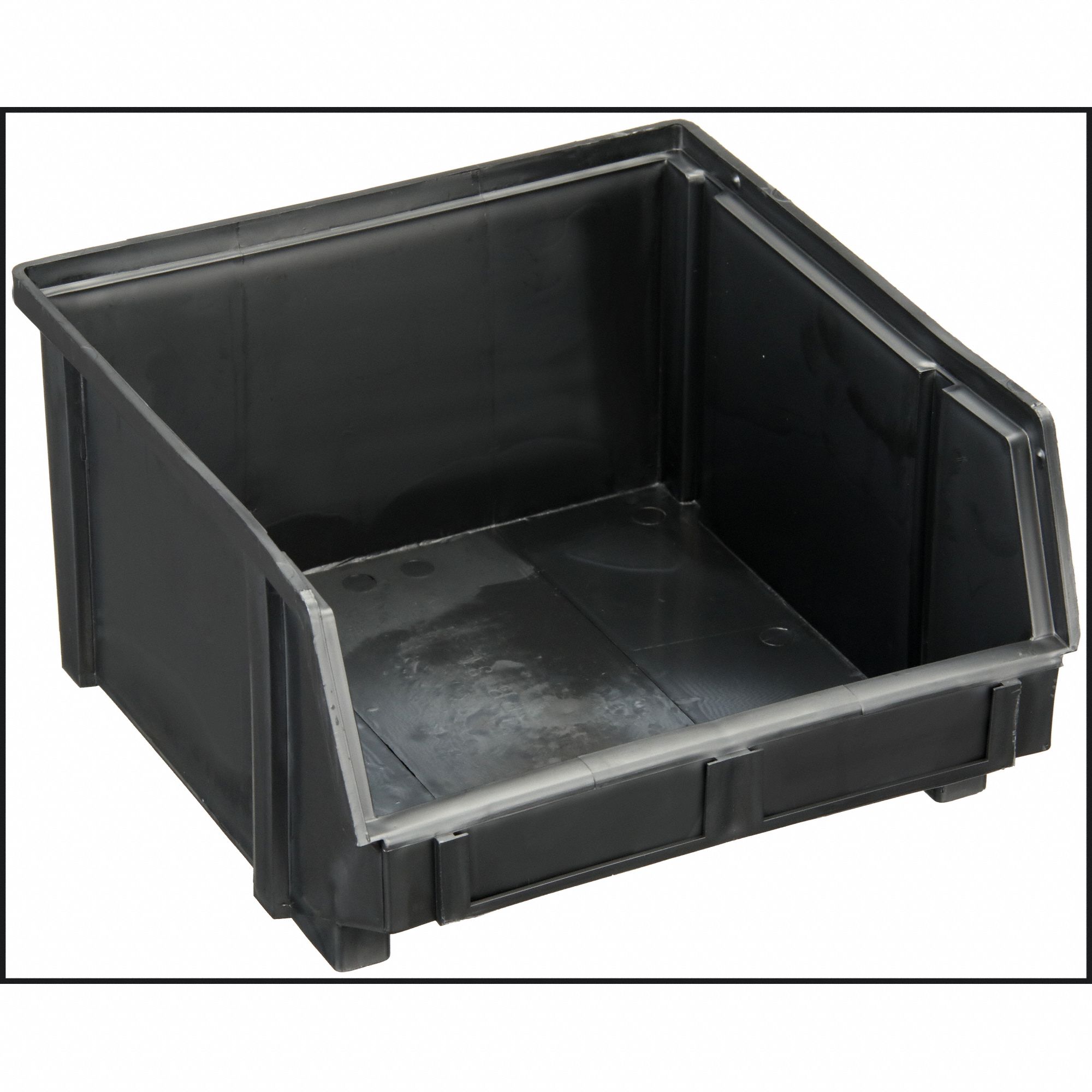 CONDUCTIVE STACK AND HANG BIN, 8¾ IN X 9⅜ IN X 5 IN, BLACK, LABEL HOLDERS