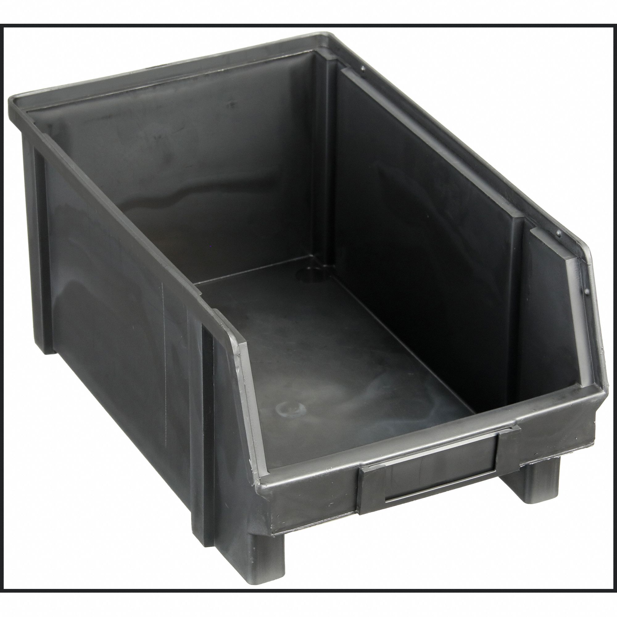 CONDUCTIVE STACK AND HANG BIN, 8⅛ IN X 12⅞ IN X 6 IN, BLACK, LABEL HOLDERS