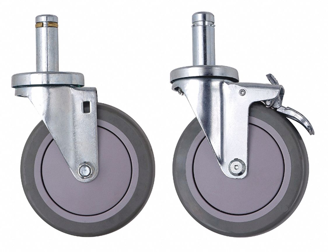 Quantum Storage Systems Swivel Stem, Caster Wheels For Wire Shelving