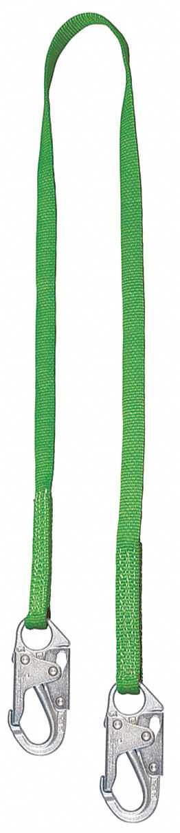 POSITIONING LANYARD,GREEN,FIXED,4 FT L