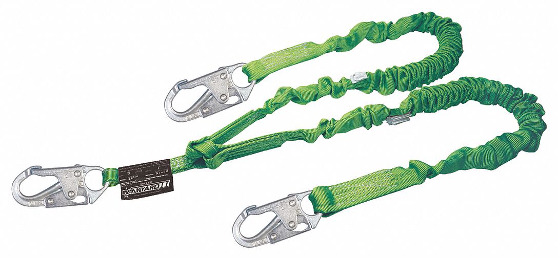 Shock-Absorbing Lanyard, Green