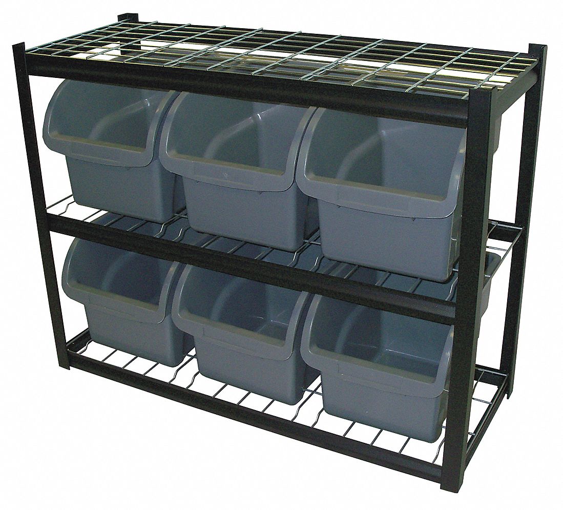 EDSAL, 42 in x 16 in x 33 in, 1 Sided, Bin Shelving 19ZA04IBU301642