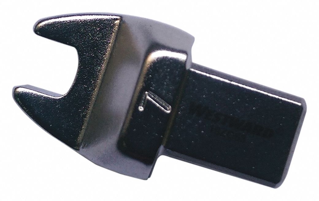 Interchangeable Torque Wrench Head: 9mm x 12mm Drive Size, 7 mm Size, 1 1/2 in Overall Lg