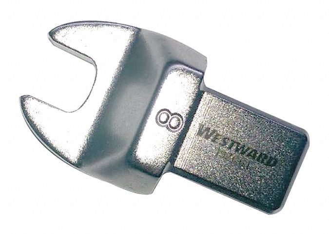 Interchangeable Torque Wrench Head: 9mm x 12mm Drive Size, 8 mm Size, 1 1/2 in Overall Lg