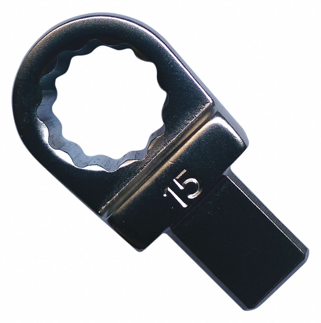 Interchangeable Torque Wrench Head: 9mm x 12mm Drive Size, 15 mm Size, 99 ft-lb Max Torque