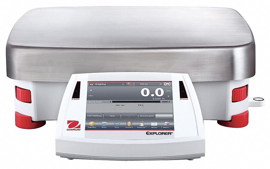 Compact Bench Scale: 24, 000 g Capacity, 0.1 g Readability, 0.1 g Repeatability, Die-Cast Metal