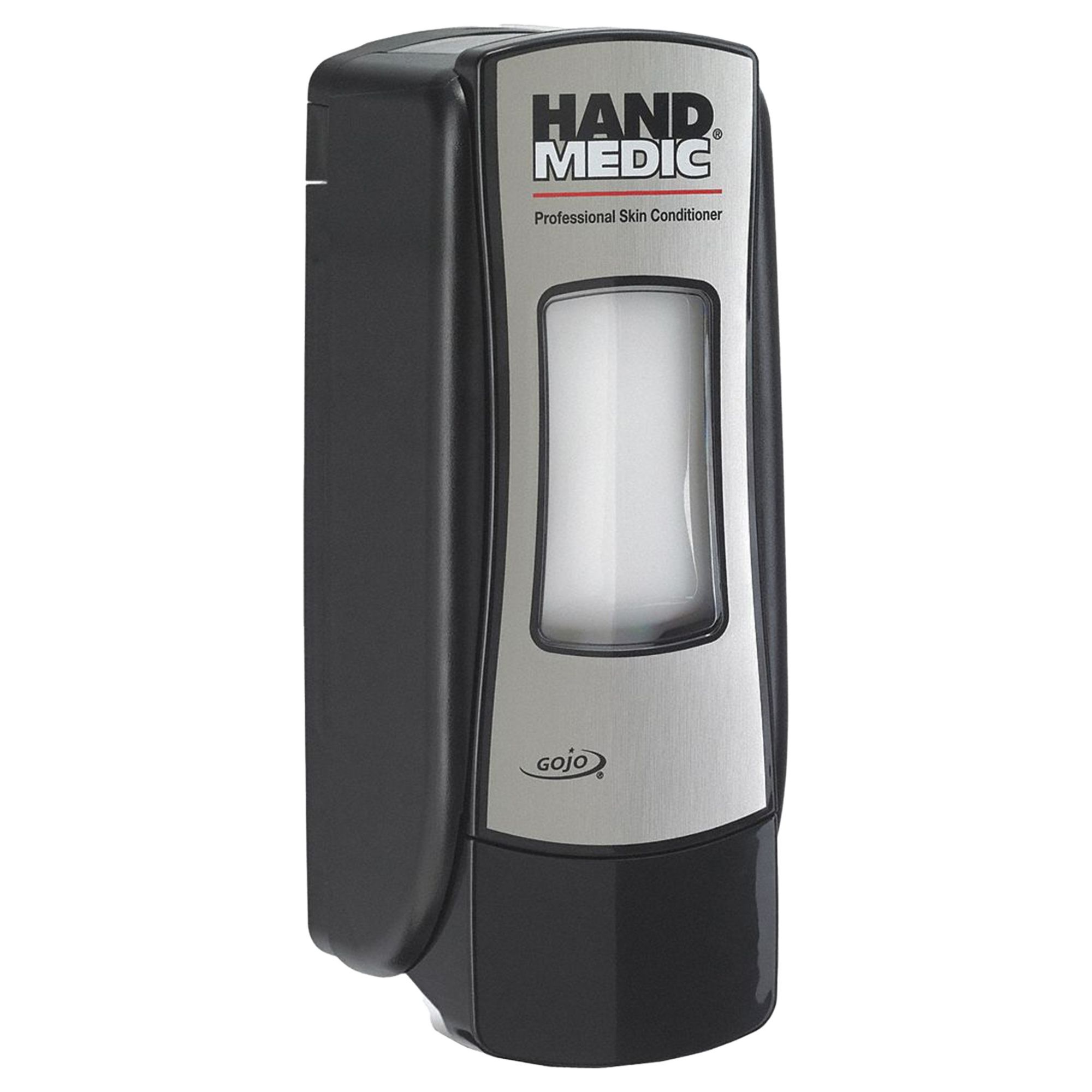 SOAP/LOTION DISPENSER, MANUAL, 700 ML REFILL SIZE, LIQUID, BLACK, CHROME PLATED, ADX-7