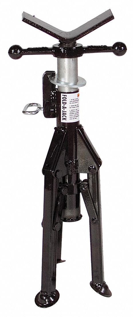 LO FOLD-A-JACK, V-HEAD, 2500 LB, 21 TO 36 IN HEIGHT, 1½