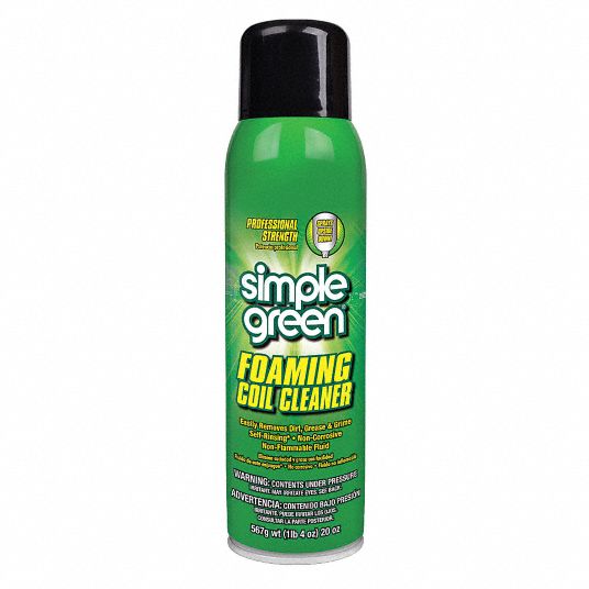 SIMPLE GREEN Aerosol Condenser or Evaporator Cleaner, 20 oz, White