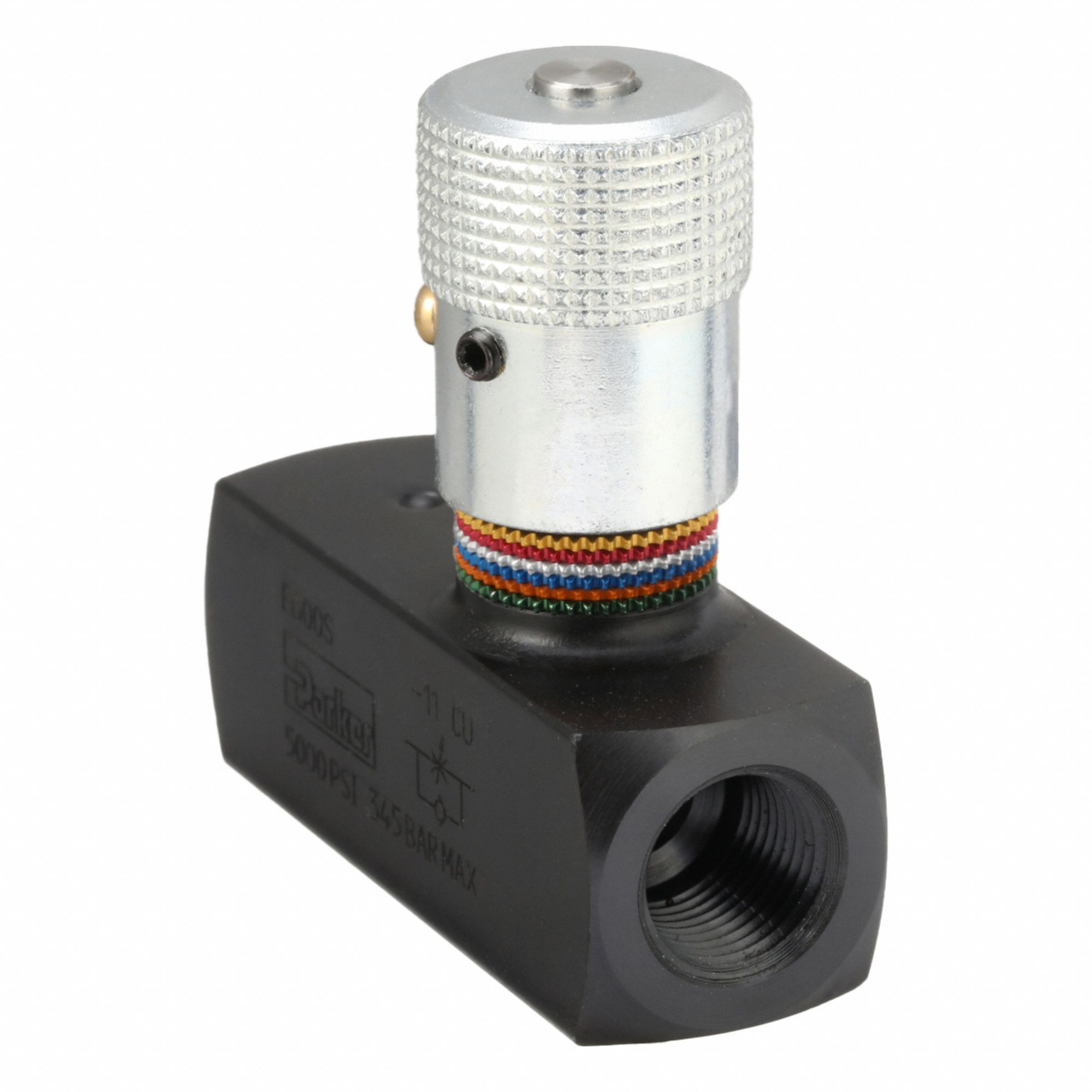 HYDRAULIC FLOW CONTROL VALVE, 8 GPM MAXIMUM FLOW RATE, 3/8 IN NPT THREAD, STEEL, CONTROL