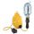 EXTENSION CORD REEL, HAND LAMP, 20 FT RETRACTABLE CORD, 18 AWG WIRE SIZE, 75 W LAMP
