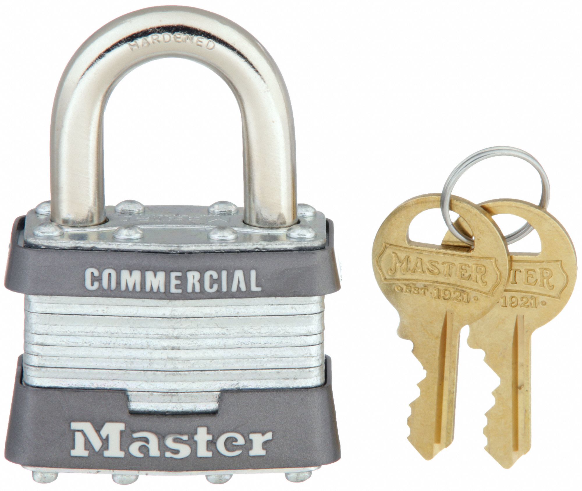 PADLOCK STL 1-3/4IN 4 PIN RANDOM KEY