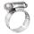 WORM GEAR HOSE CLAMP, 201 STAINLESS STEEL, PERFORATED BAND, ½ IN TO 1¼ IN CLAMPING DIA, 10 PK