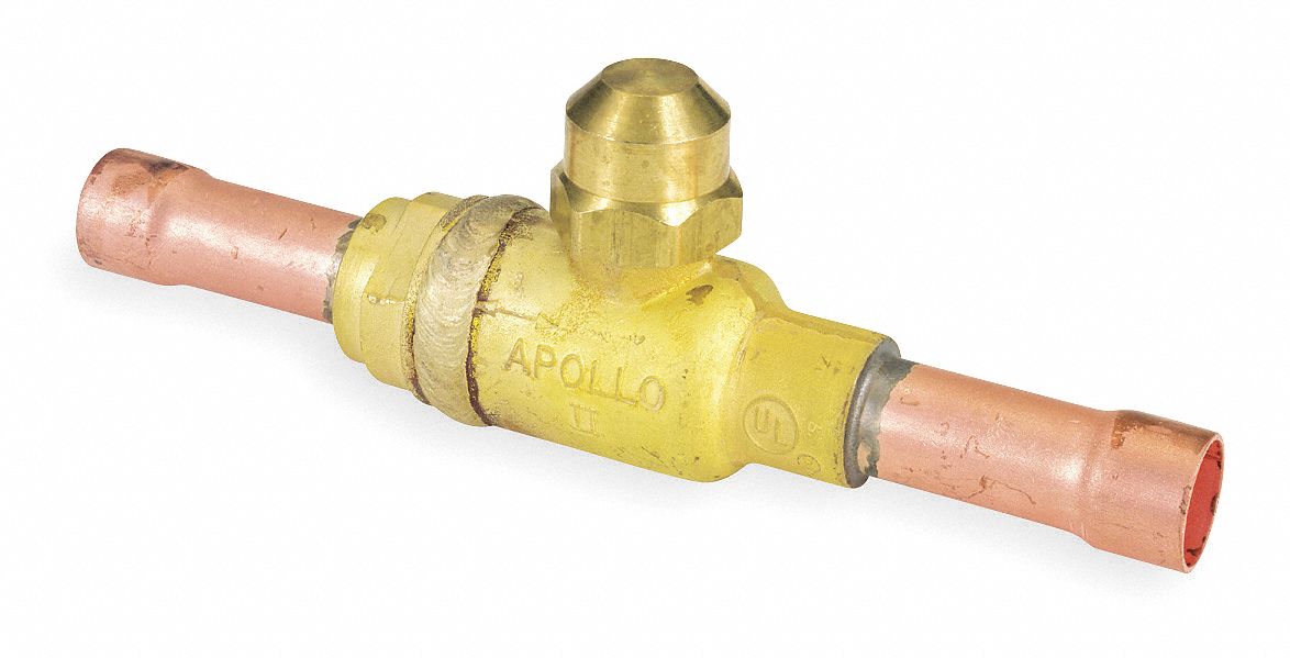 JB INDUSTRIES, 5/8 in ODF, 7 1/2 in Lg, Refrigeration Ball Valve