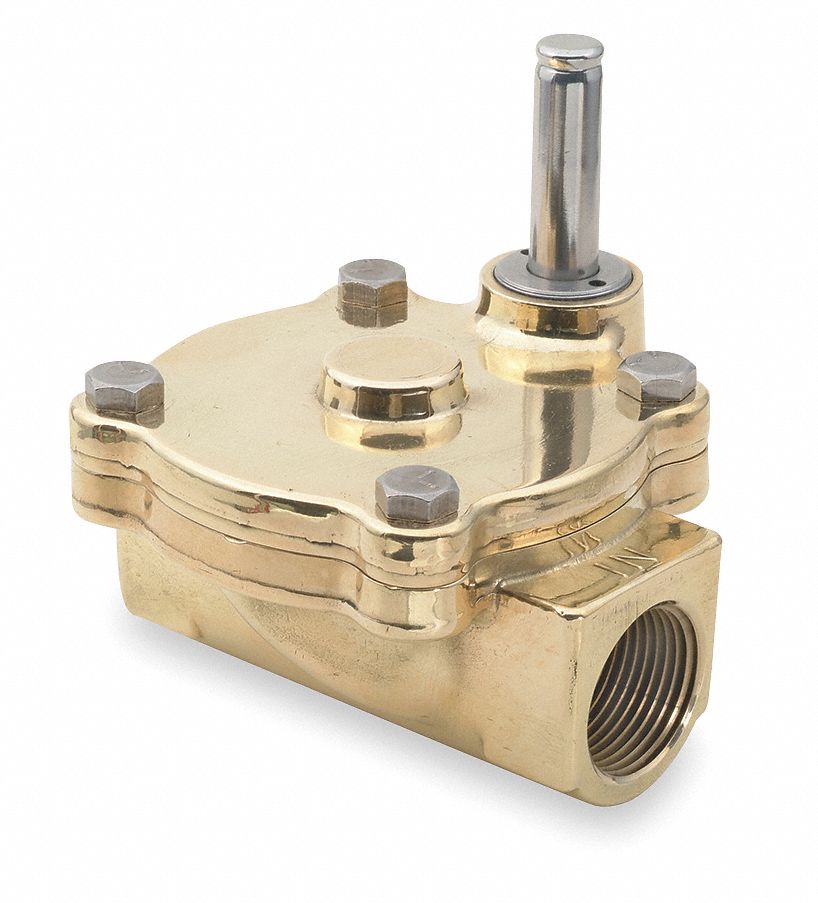 Dayton Brass Solenoid Valve Less Coil 2 Way Valve Design Normally Closed Valve Configuration