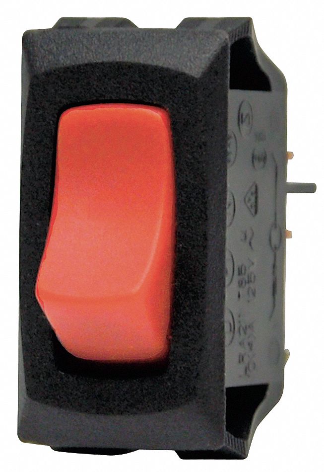 1A824 - Lighted Rocker Switch SPST 3 Connections