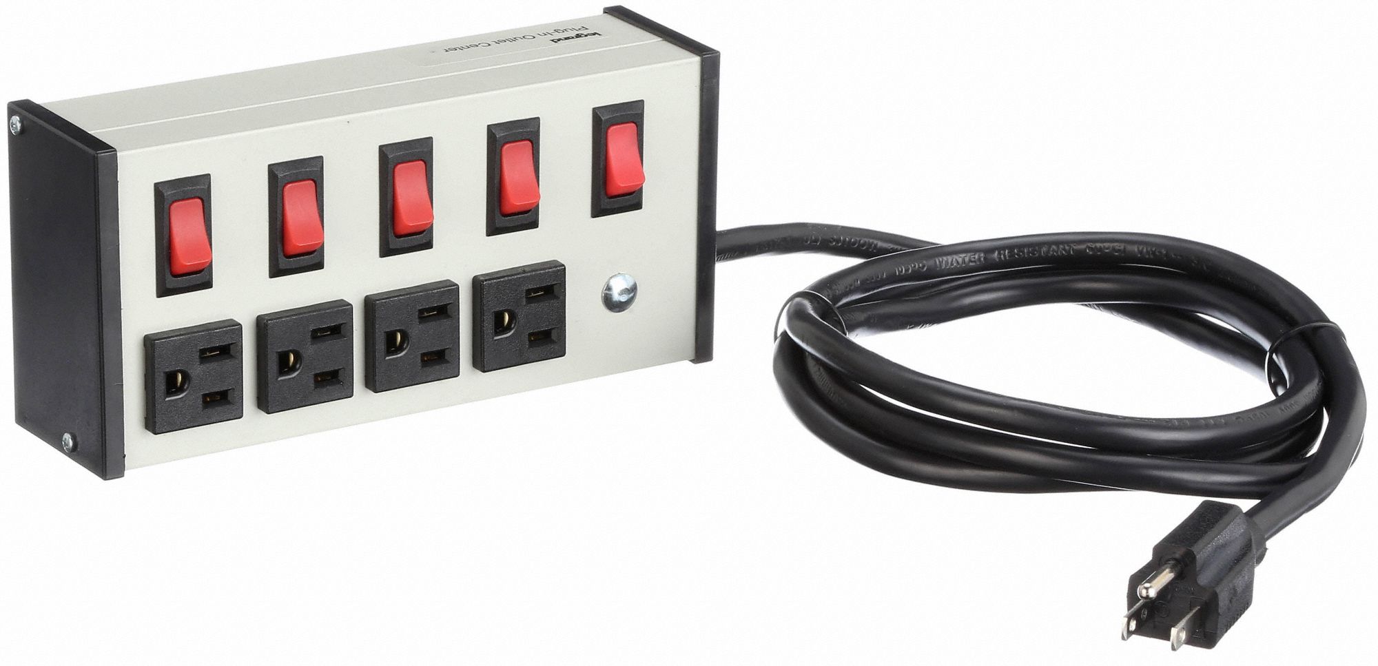 WIREMOLD Outlet Strip, Commercial and Industrial, Aluminum, 4 Total