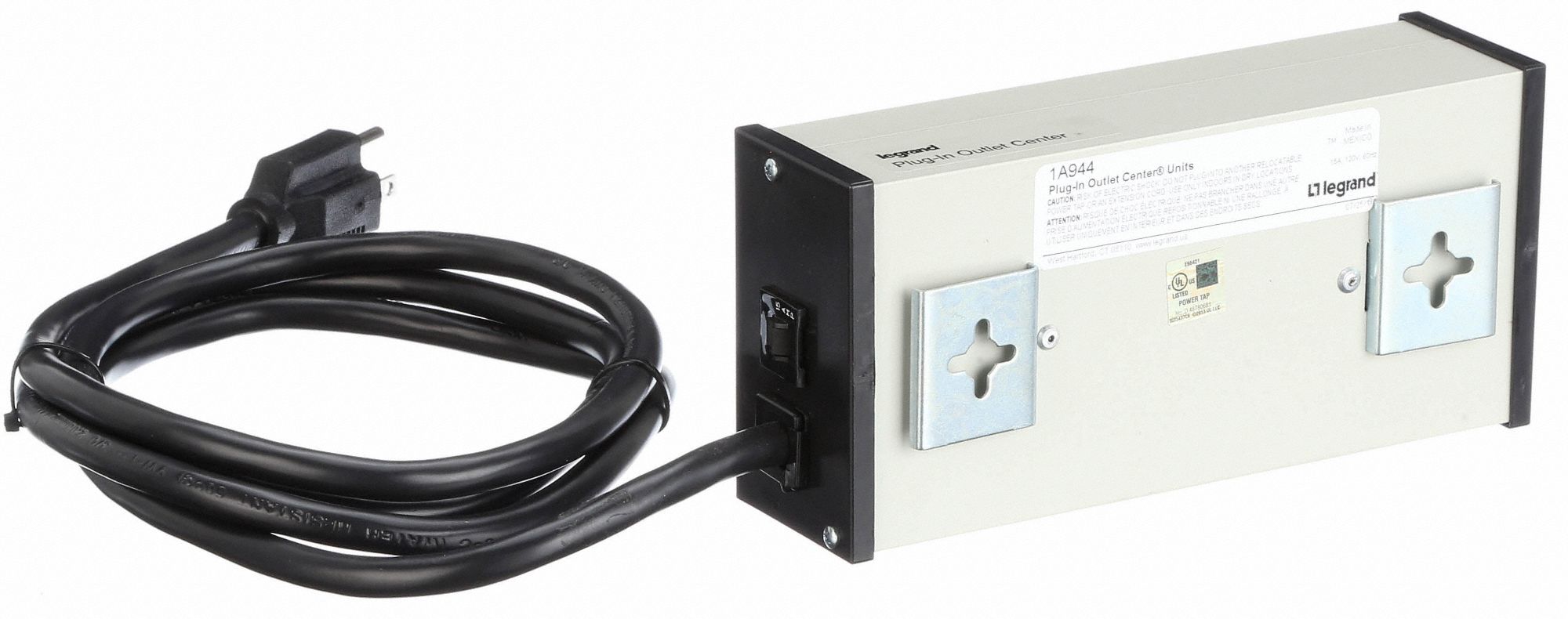 WIREMOLD Outlet Strip, Commercial and Industrial, Aluminum, 4 Total