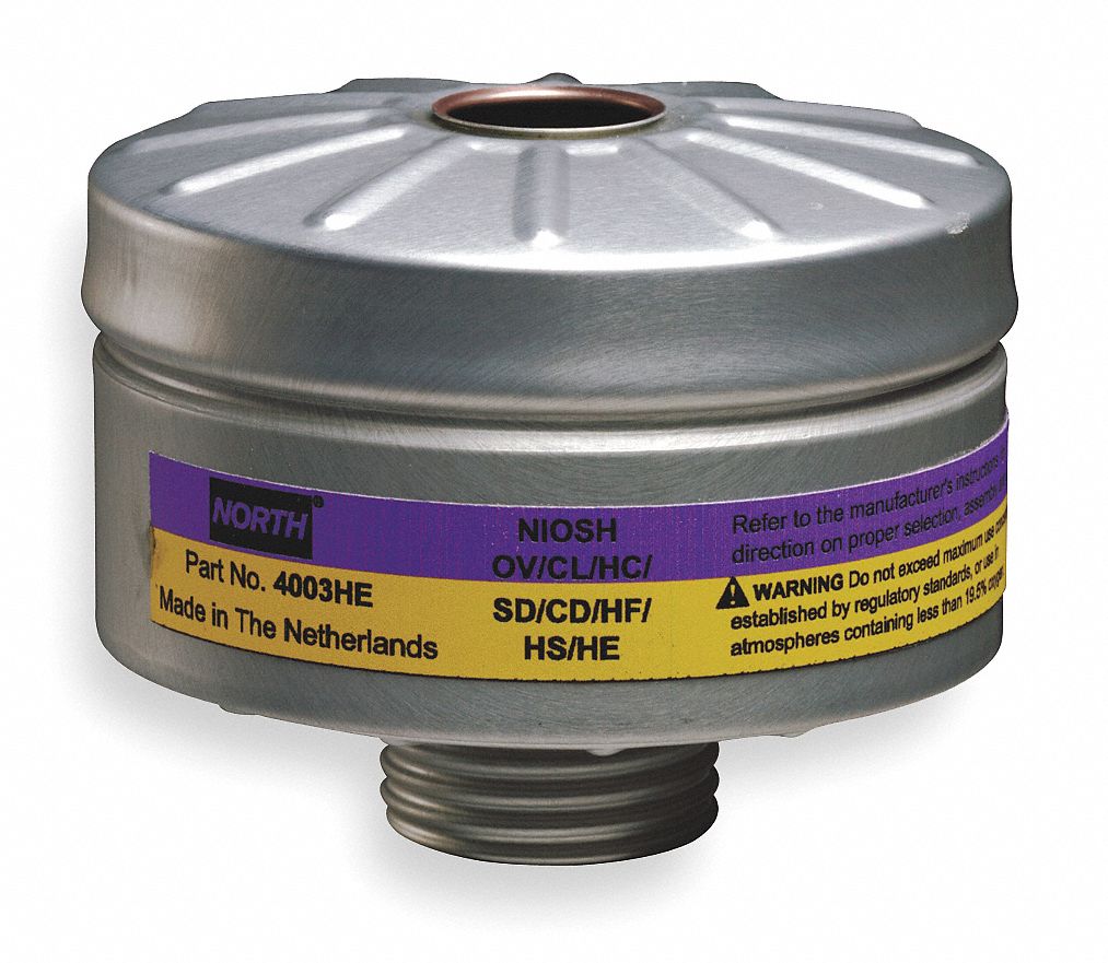 HONEYWELL NORTH PAPR Cartridge, Threaded, PK3 1AAN24003HE Grainger