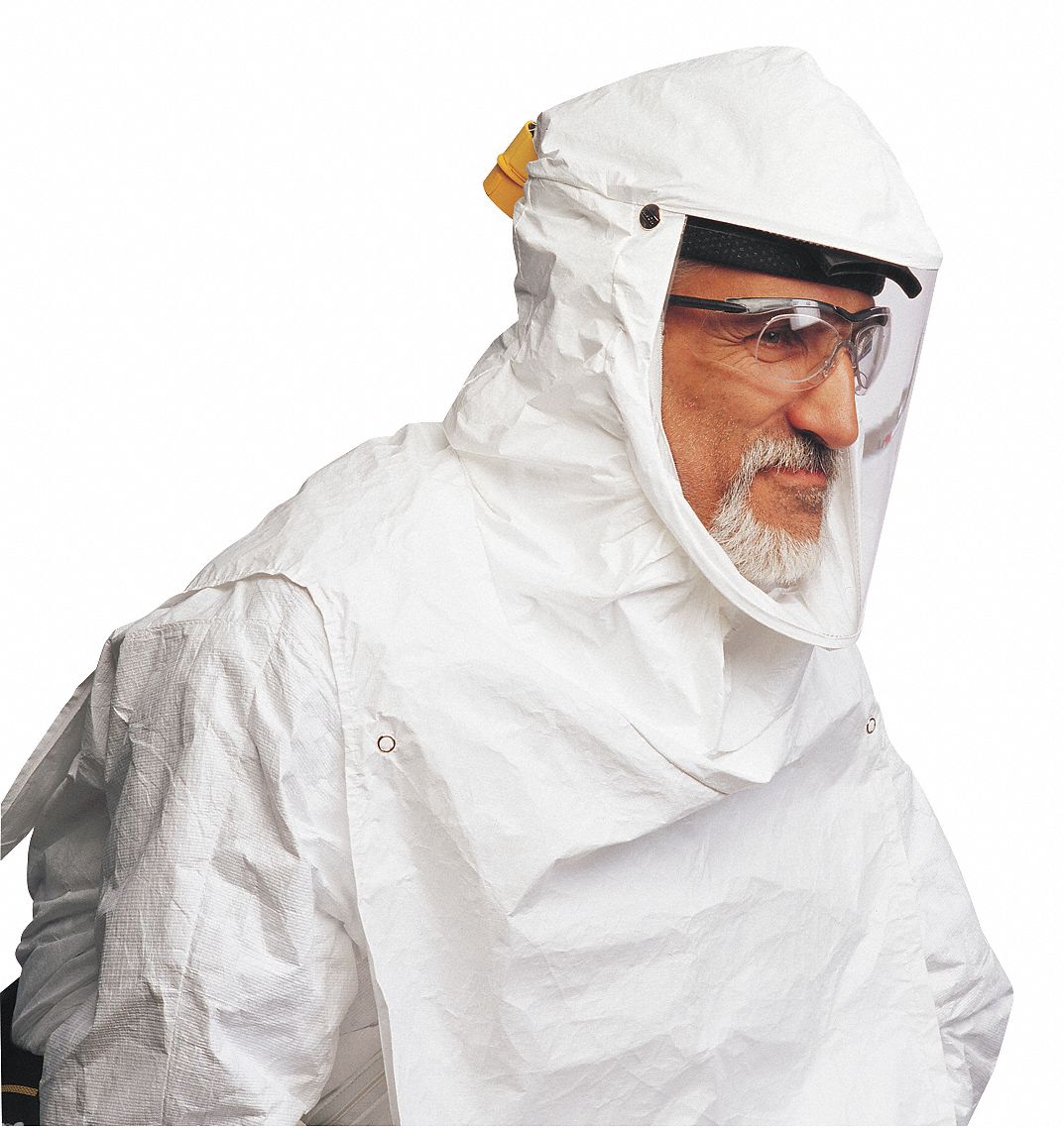 HEADGEAR WITH BIBBED HOOD,SPUN BOND PP, TYCHEM QC, UNIVERSAL, FOR CA200 SERIES PAPR