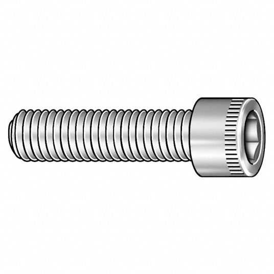 GRAINGER APPROVED Cylindrical, Metric Socket Head Cap Screw, M30.50