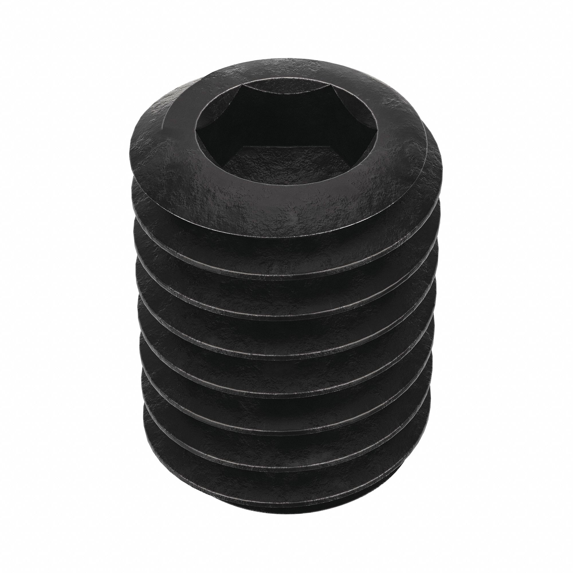 Socket Set Screw: 7/16"-14 Thread Size, 5/8 in Overall Lg, Cup pt, Alloy Steel, Black Oxide, 50 PK