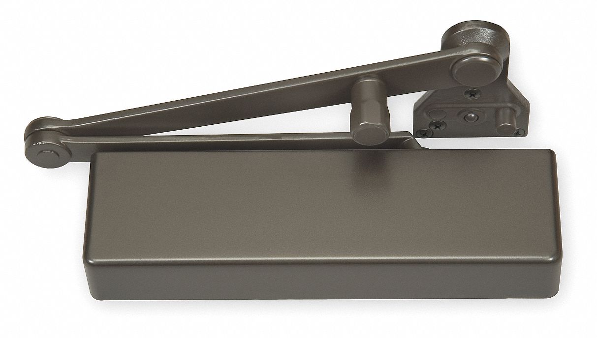 Door Closer: Top Frame Mounting Type, Grade 1 - Heavy Duty, Bronze, 2 1/8 in Wd