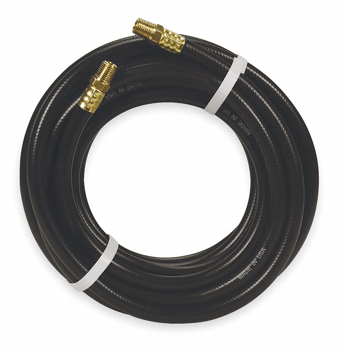 CONTINENTAL Air Hose 3/8 in Hose Inside Dia., Black, Brass 1/4 in NPSM