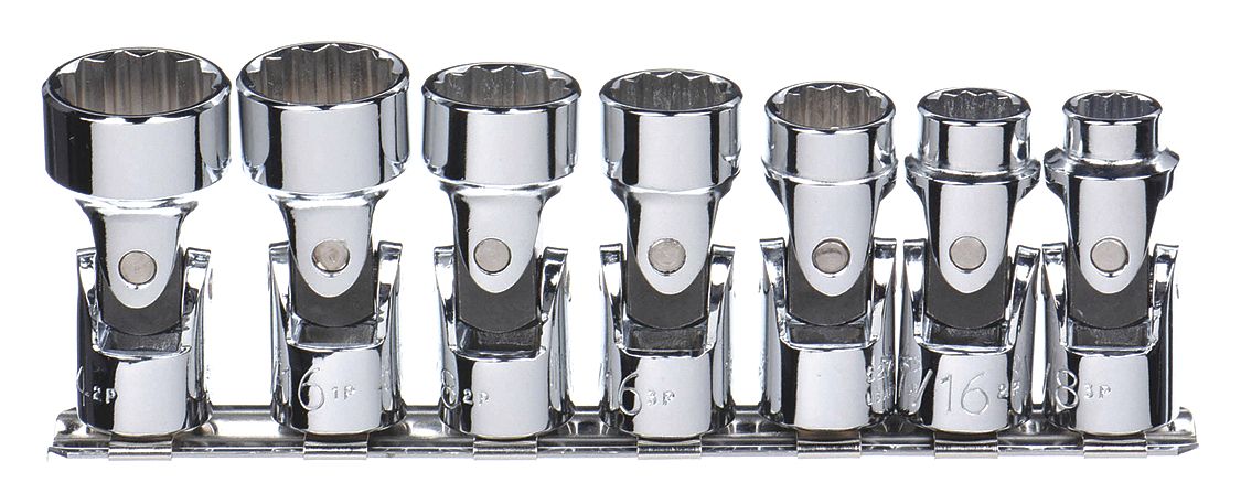 SET SOCKET 3/8 DR 7 PC 12 PT