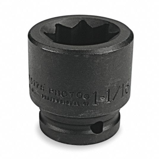 PROTO Impact Socket, Socket Size 1 5/16 in, Socket Shape 8-Point, Drive ...