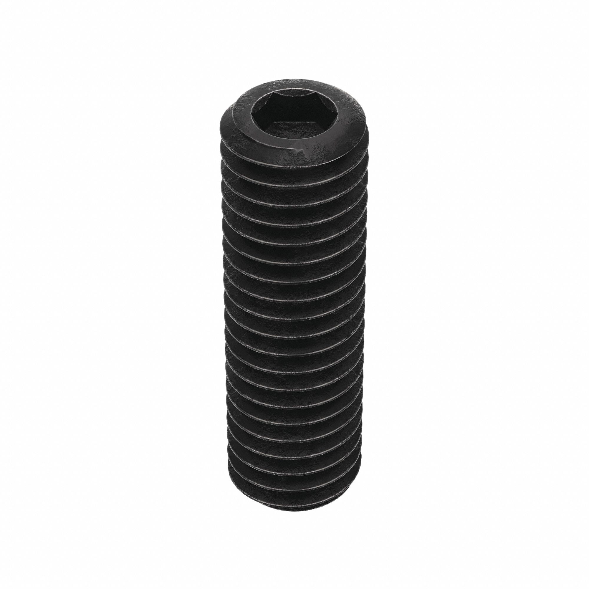Socket Set Screw: 7/16"-14 Thread Size, 1 1/2 in Overall Lg, Cup pt, Alloy Steel, Black Oxide, 25 PK