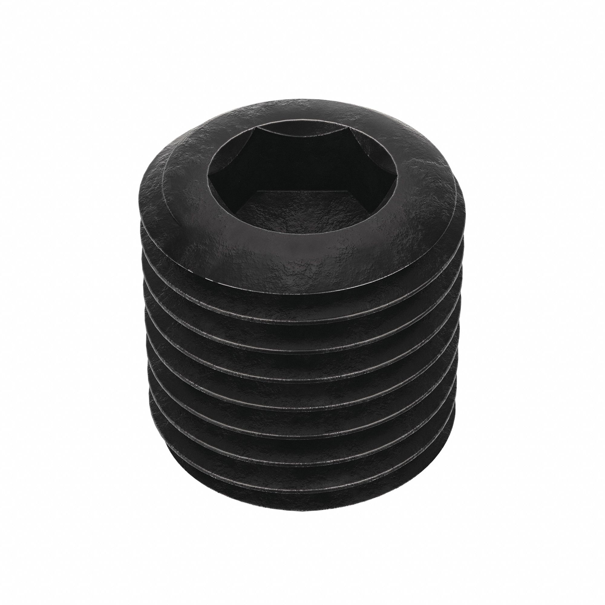 Socket Set Screw: 7/16"-20 Thread Size, 1/2 in Overall Lg, Cup pt, Alloy Steel, Black Oxide, 50 PK