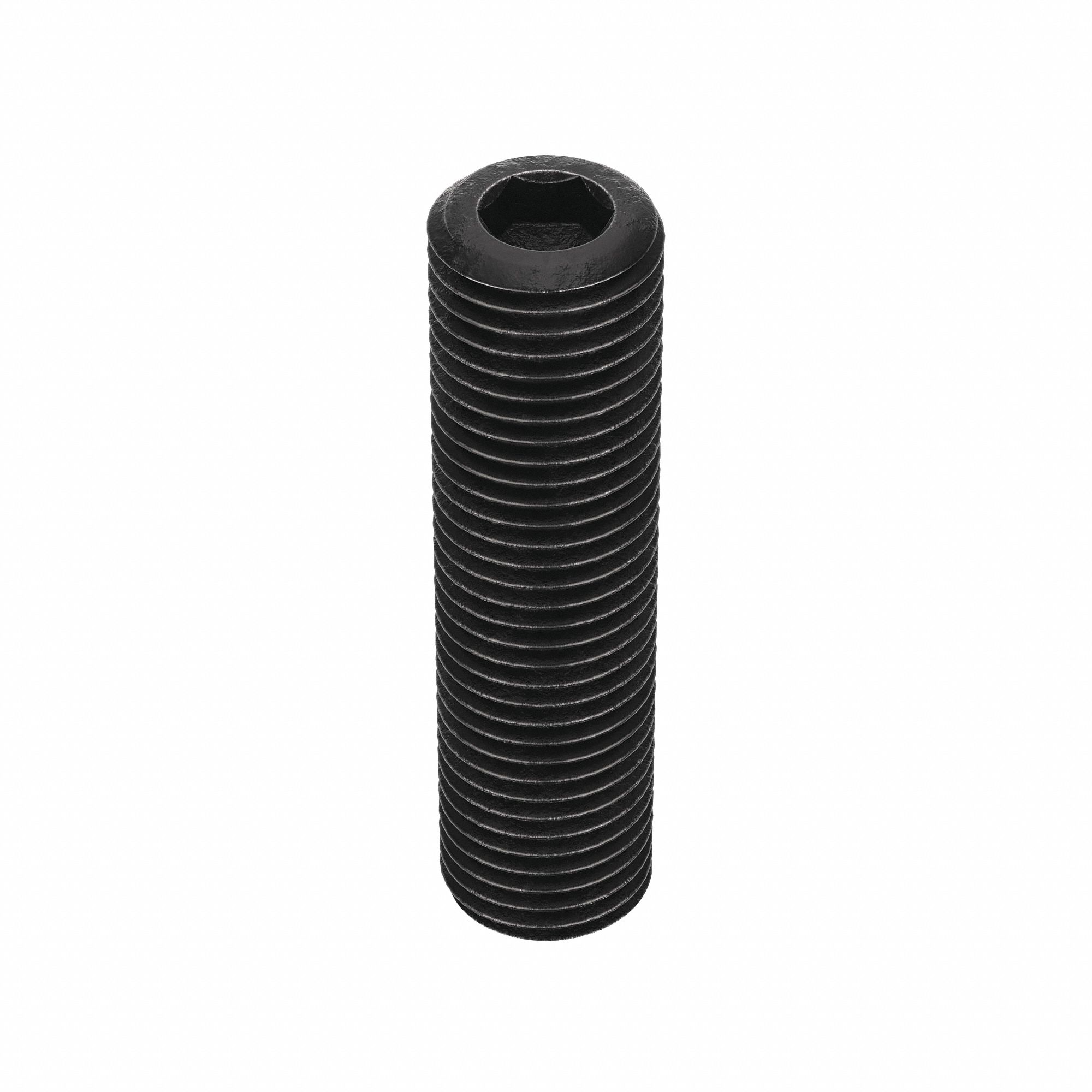 Socket Set Screw: 7/16"-20 Thread Size, 1 3/4 in Overall Lg, Cup pt, Alloy Steel, Black Oxide, 25 PK
