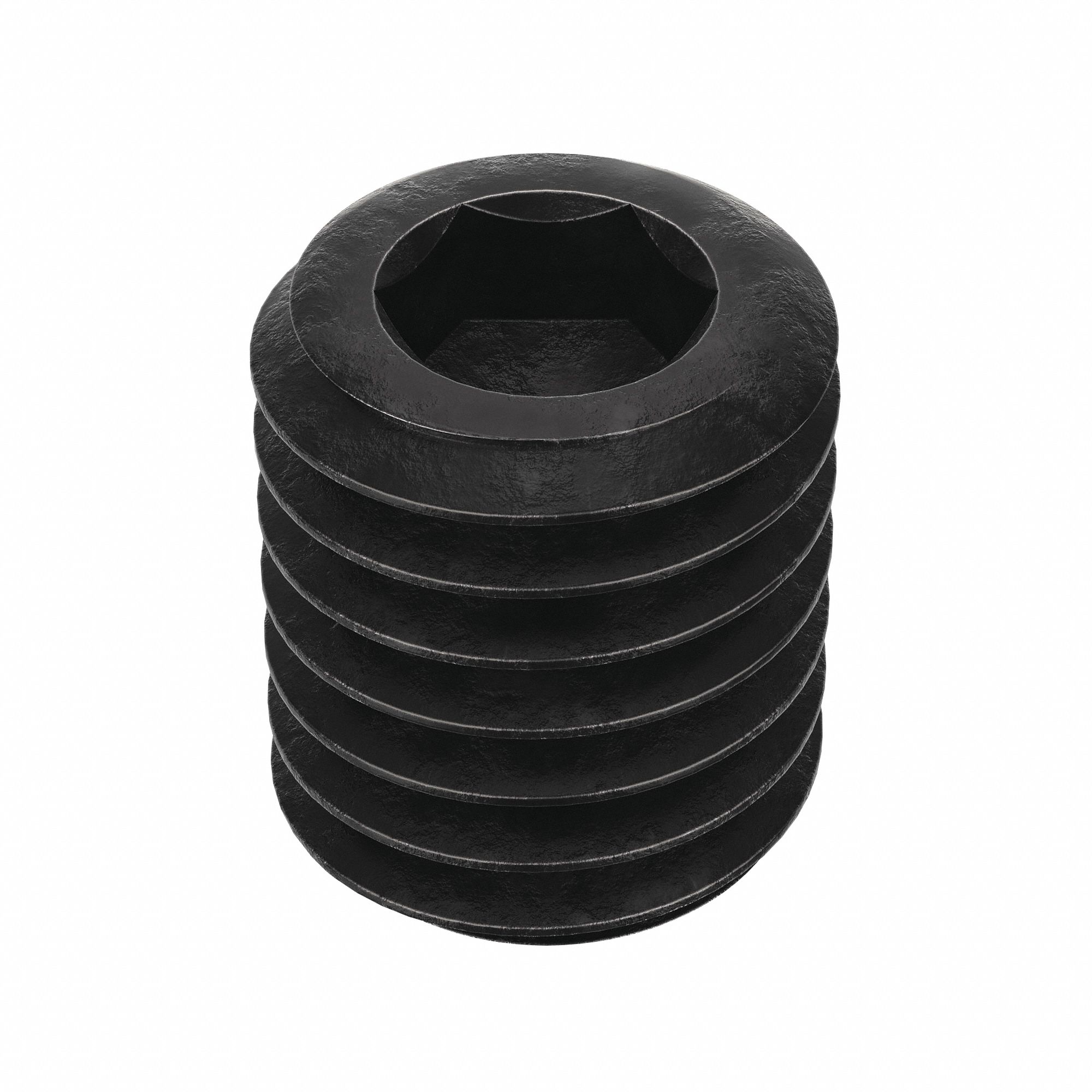 Socket Set Screw: 1/2"-13 Thread Size, 5/8 in Overall Lg, Cup pt, Alloy Steel, Black Oxide, 50 PK