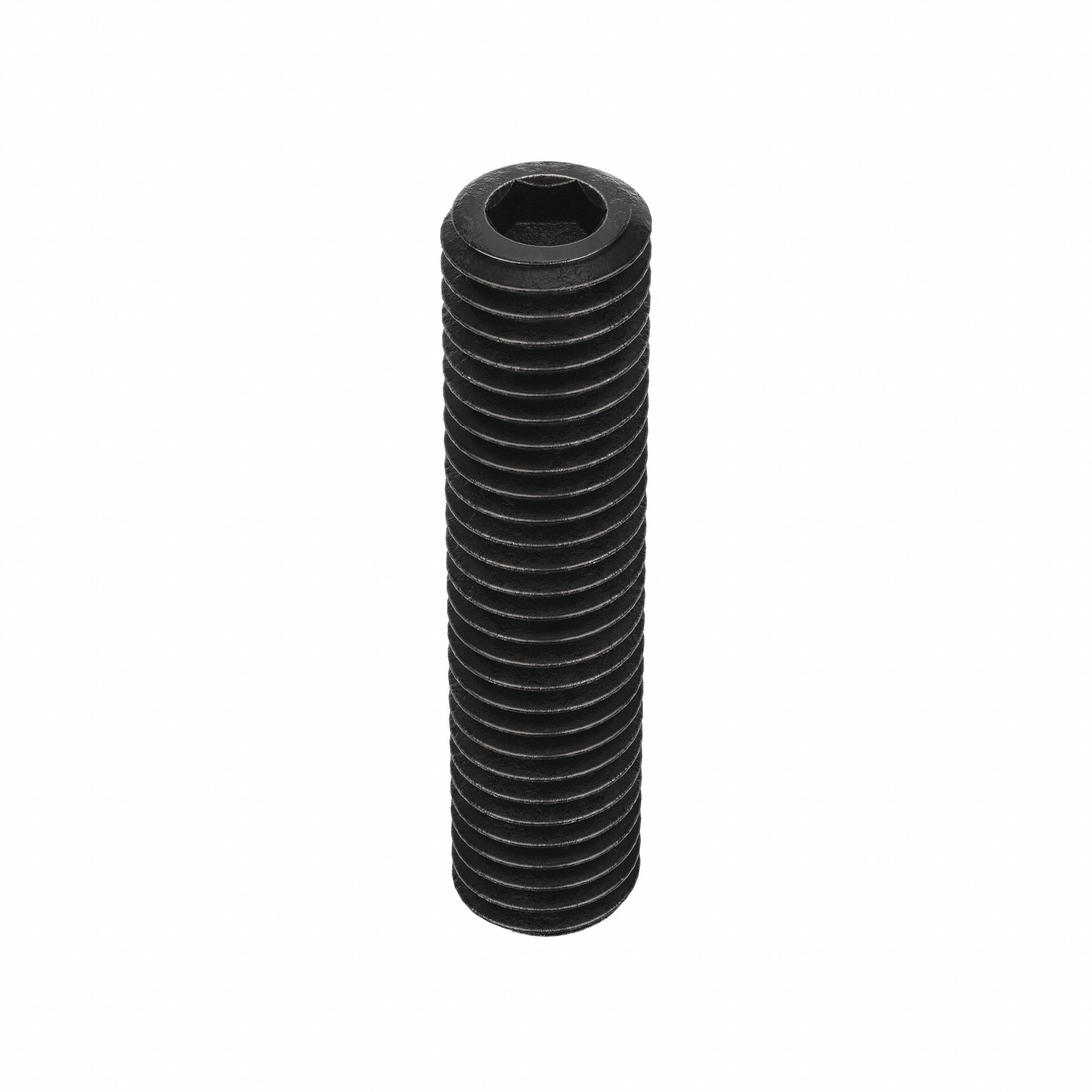 Socket Set Screw: 1/2"-13 Thread Size, 2 1/4 in Overall Lg, Cup pt, Alloy Steel, Black Oxide, 10 PK