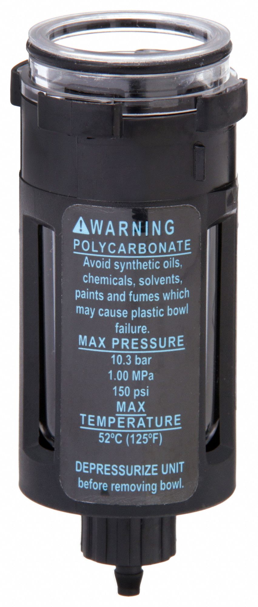 WILKERSON, Plastic, LRP, Air Lubricator Bowl 1AFG3LRP96736 Grainger