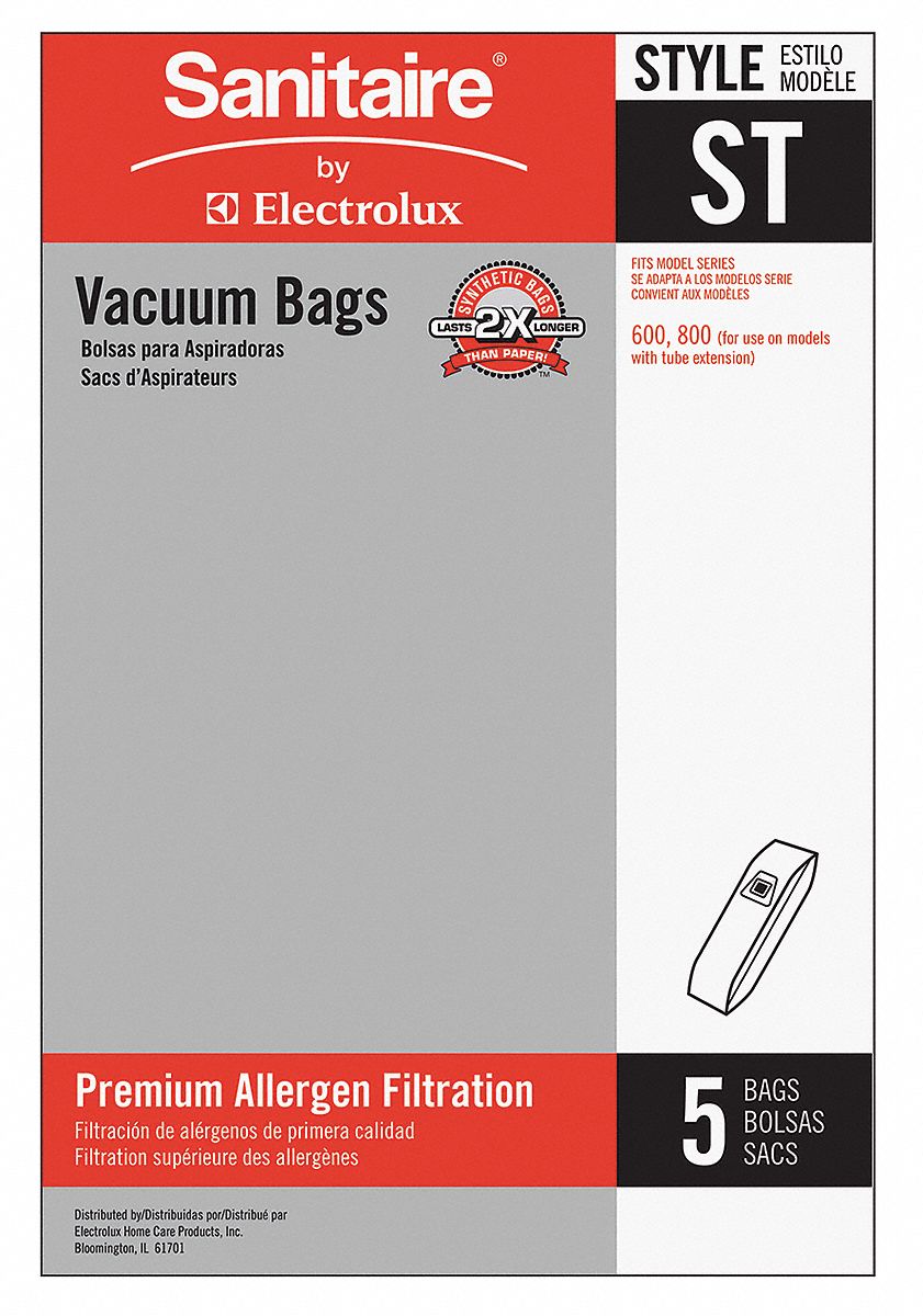 Vacuum Bag: Sanitaire, SC678A/SC888K, Dry, Cloth, 2-Ply, Std, 63213B