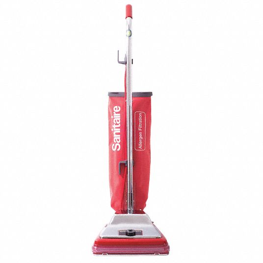 SANITAIRE Upright Vacuum, Disposable Bag, 12 in Cleaning Path Width ...