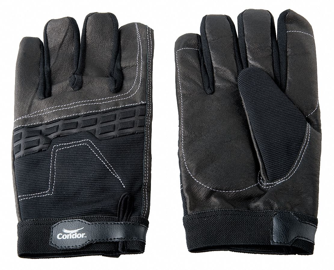 BLACKMAXX MECHANICS GLOVES, BLACK/GOLD, ANTI-VIBRATION, S