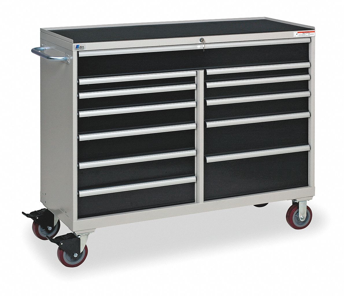 Lista Mobile Work Center 56 1 2 In 12 Drawer 1agk2 Ht900 C750