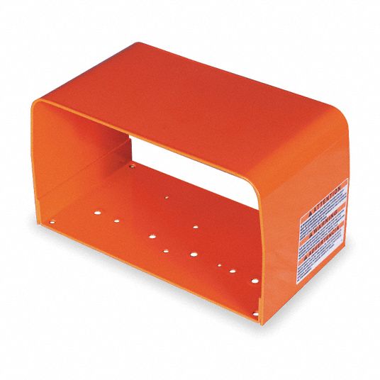 LINEMASTER Foot Switch Guard Orange, 6 in Lg, 11 in Wd, 6 1/4 in Dp