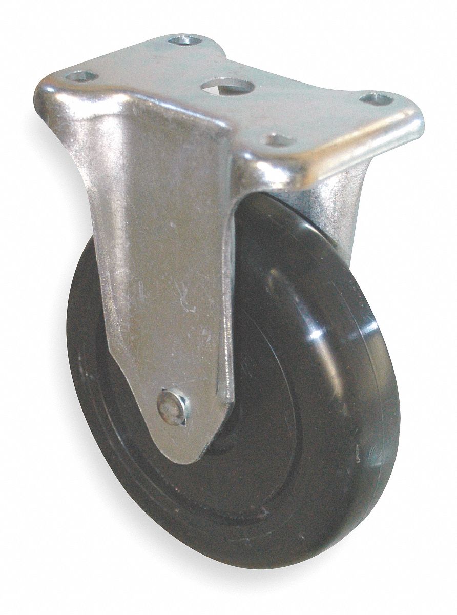 Rigid Caster: 2 3/4 in Overall Lg, 5 in Overall Wd, GRFG4614L40000