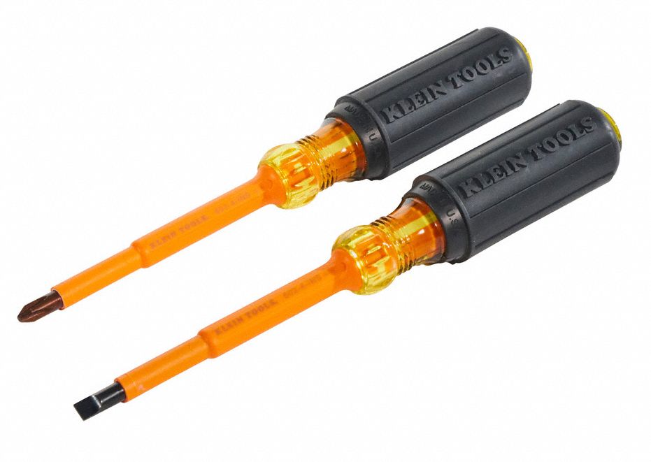 KLEIN TOOLS ESD Safe Insulated Screwdriver Set: 2 Pieces, Phillips ...