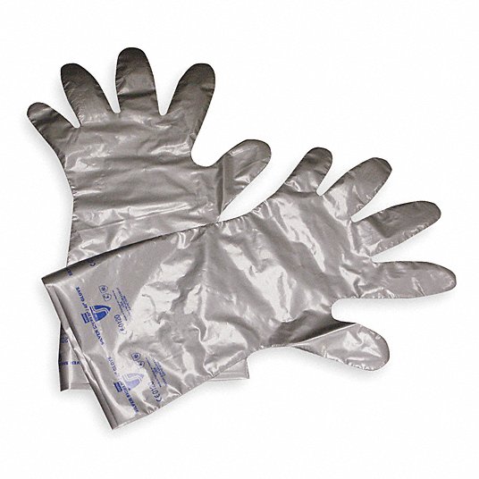 North® by Honeywell Size 10 Gray Silver Shield 4H® 14 1/2 2.7 mil Polyethylene and Ethylene Vinyl Alcohol Ambidextrous Chemical Resistant Gloves with Smooth Finish and Straight Cuff
